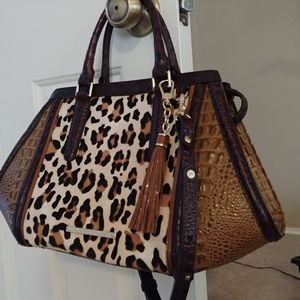 BRAHMIN Arden Satchel Tan Capella Purse Handbag